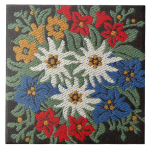 Edelweiss Swiss Alpine Flower Tile