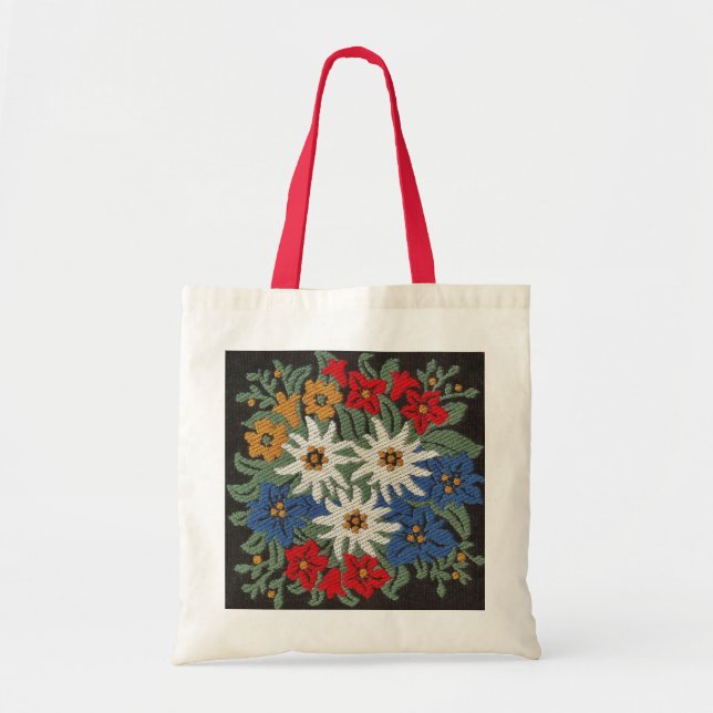 Edelweiss Swiss Alpine Flower Tote Bag (Front)