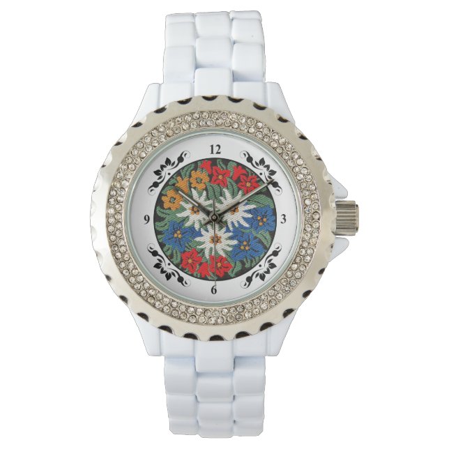 Edelweiss Swiss Alpine Flower Watch (Front)