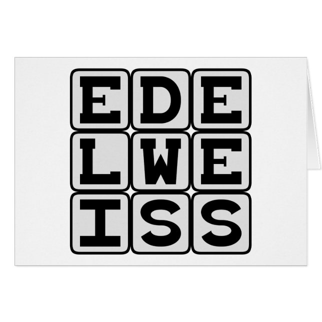 Edelweiss, White Flower (Front Horizontal)