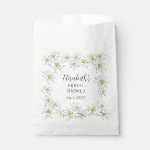 Edelweiss Wildflower Cottagecore Bridal Shower Favour Bag