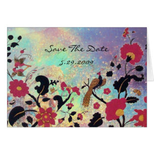 EDEN ,ELEGANT BLUE RED BLACK WHITE FLOWERS ,BIRDS