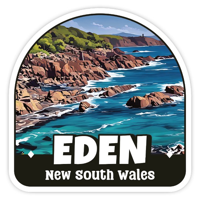 Eden, NSW Australia Sticker (Eden New South Wales Australia scenic coastal arch sticker)