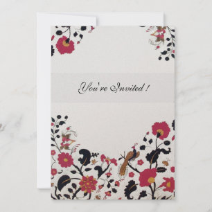 EDEN , Red ,Black and White Champagne Metallic Invitation