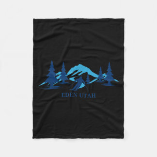 Eden utah ski resort skiing skier fleece blanket