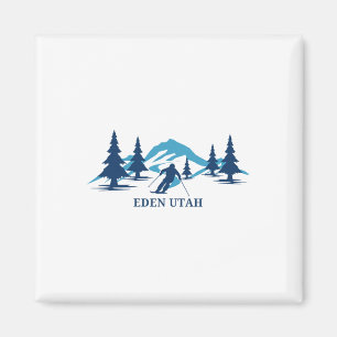 Eden Utah Ski Resort Skiing Skier Magnet