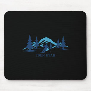 Eden Utah Ski Resort Skiing Skier Mouse Pad