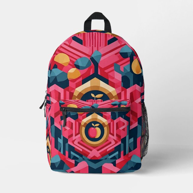 "Edenic Geometry" Printed Backpack (Front)