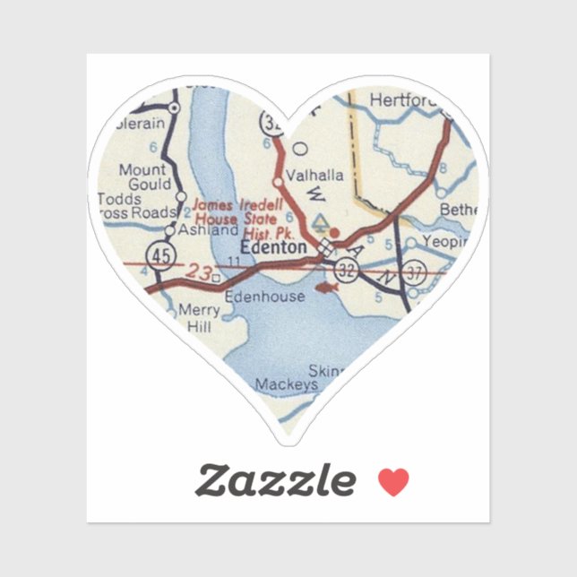 Edenton NC Vintage Map (Sheet)