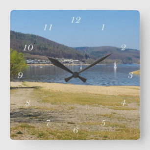 Edersee at the deer brook square wall clock