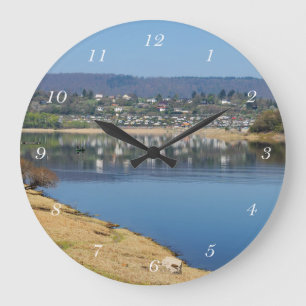 Edersee bay when bringing living large clock