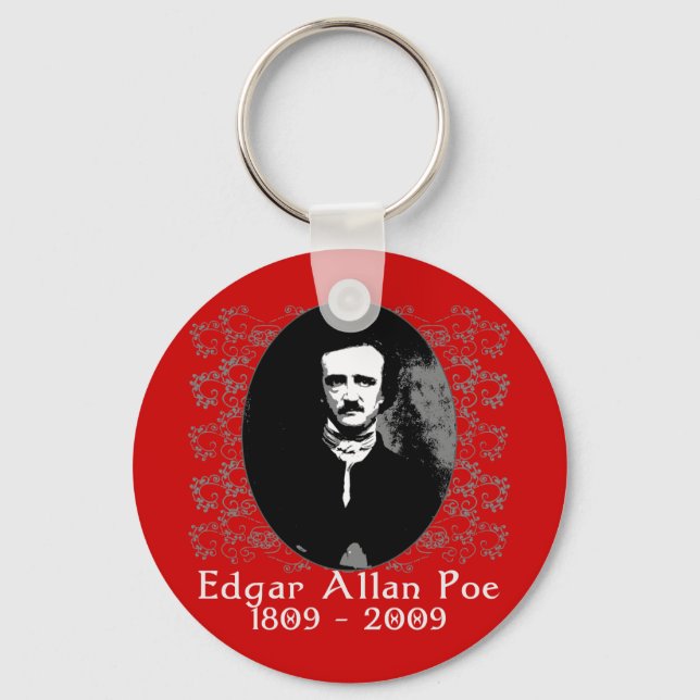 Edgar Allan Poe 1809-2009 Anniversary T shirt Key Ring (Front)