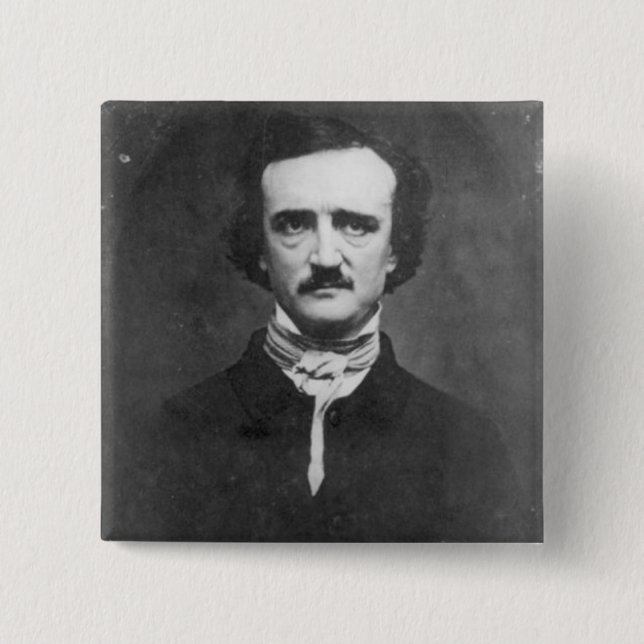 Edgar Allan Poe-1848 15 Cm Square Badge (Front)