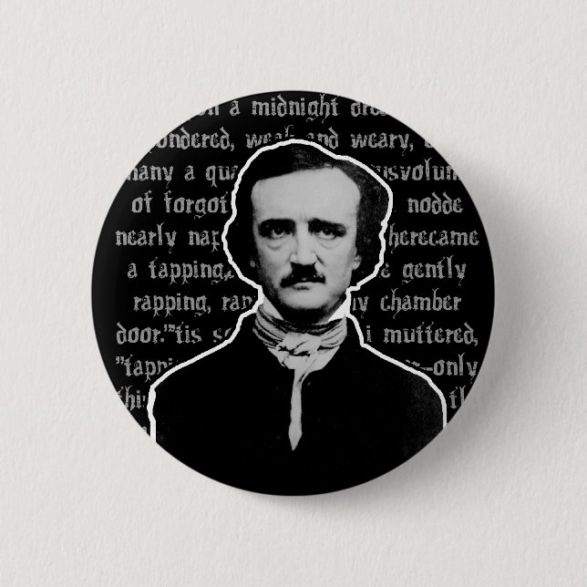 Edgar Allan Poe 6 Cm Round Badge (Front)