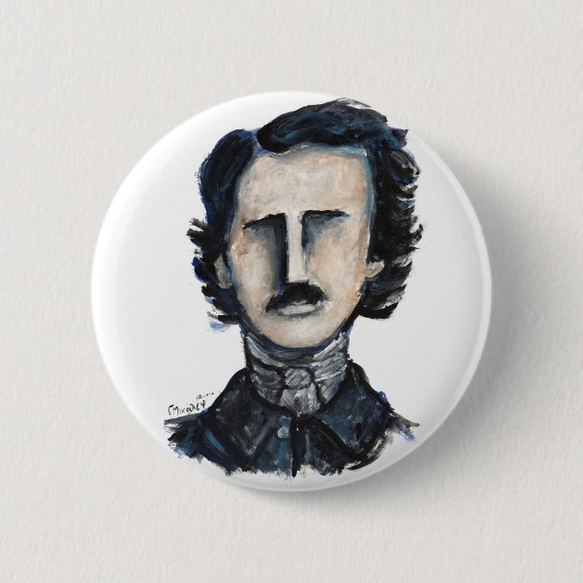 edgar allan poe 6 cm round badge (Front)