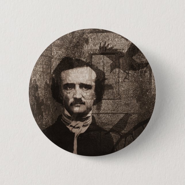 Edgar Allan Poe 6 Cm Round Badge (Front)