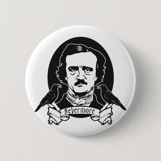 Edgar Allan Poe 6 Cm Round Badge (Front)