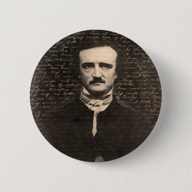 Edgar Allan Poe 6 Cm Round Badge (Front)
