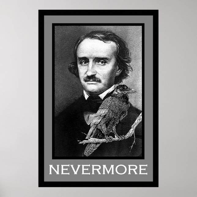 Edgar Allan Poe and Raven Poster (Front)