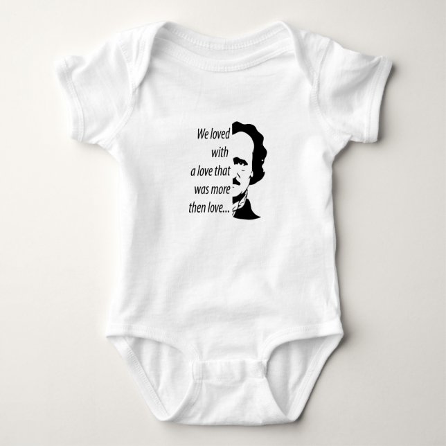 Edgar Allan Poe Baby Bodysuit (Front)
