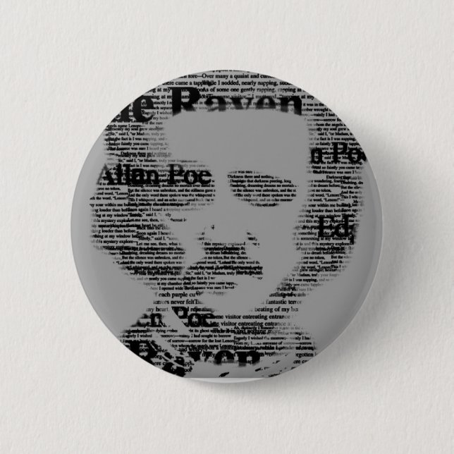 Edgar Allan Poe Bottom 6 Cm Round Badge (Front)