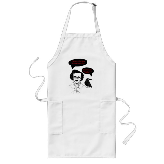 Edgar Allan Poe Boy and Raven Long Apron (Front)