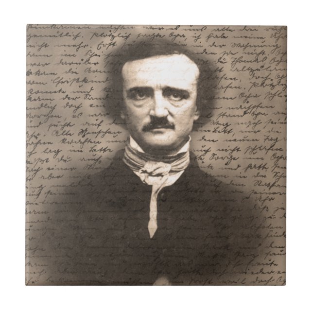 Edgar Allan Poe Ceramic Tile (Front)