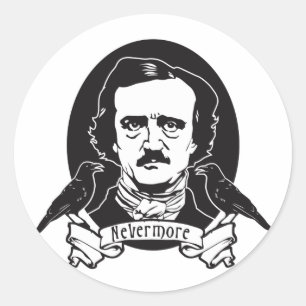 Edgar Allan Poe Classic Round Sticker