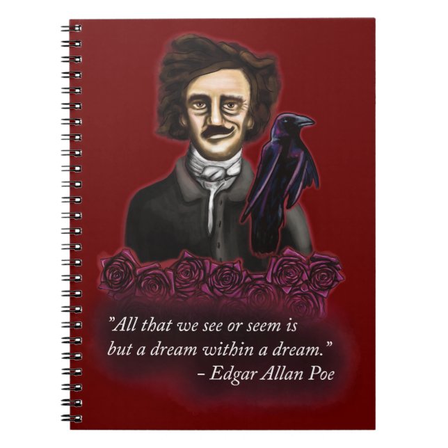 Edgar Allan Poe, Dark Academia Notebook (Front)