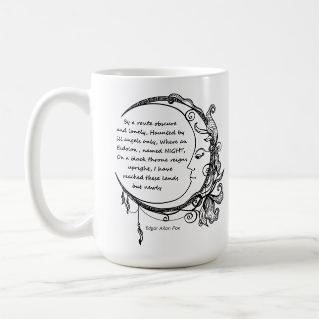  Edgar Allan Poe Dreamland Dream Poem Coffee Mug (Left)