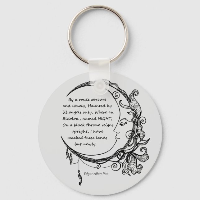  Edgar Allan Poe Dreamland Dream Poem  Key Ring (Front)