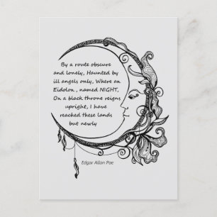 Edgar Allan Poe Dreamland Dream Poem Postcard