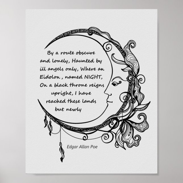  Edgar Allan Poe Dreamland Dream Poem  Poster (Front)