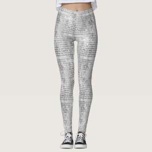 Edgar Allan Poe Dreamland Poem Black Grey Leggings