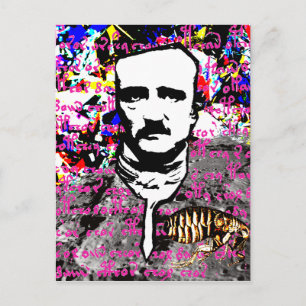 Edgar Allan Poe Flea Moon Lunar Voynich Manuscript Postcard