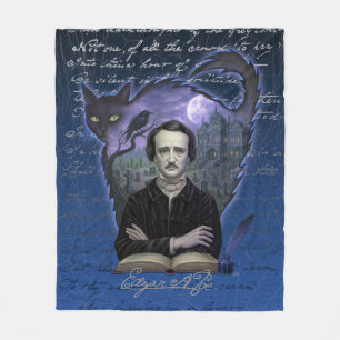 Edgar Allan Poe Gothic Fleece Blanket – The Raven