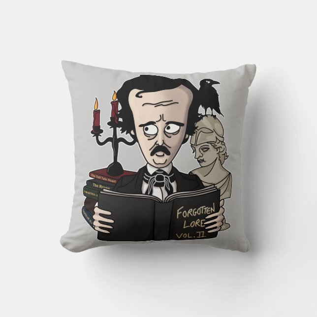 'Edgar Allan Poe' Pillow (Front)
