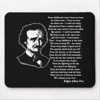 Edgar Allan Poe Poem ALONE Mouse Pad