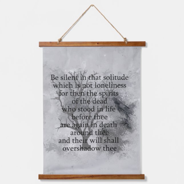 Edgar Allan Poe Poem Dark Goth Halloween Hanging Tapestry (Front)