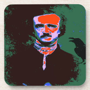 Edgar Allan Poe Pop Art Coaster
