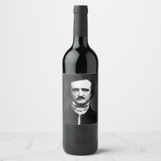Edgar Allan Poe Portrait Wine Label