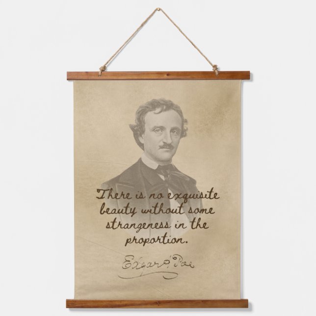 Edgar Allan Poe Quote | Gothic Wall Tapestry (Front)