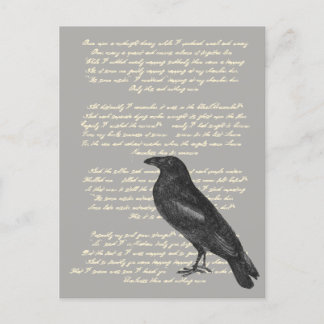 Edgar Allan Poe "Raven" Postcard