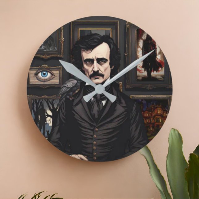 Edgar Allan Poe Round Clock (Creator Uploaded)