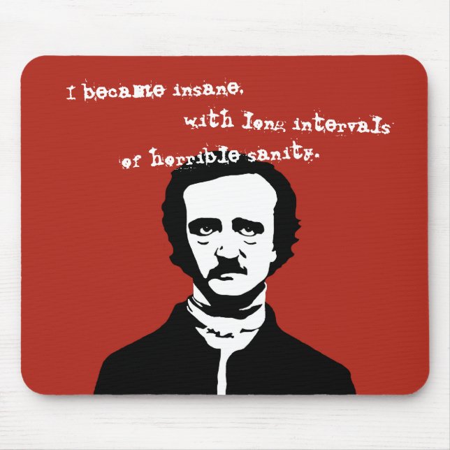 Edgar Allan Poe Silhouette Mouse Pad (Front)