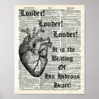 Edgar Allan Poe Tell Tale Heart Dictionary  Print