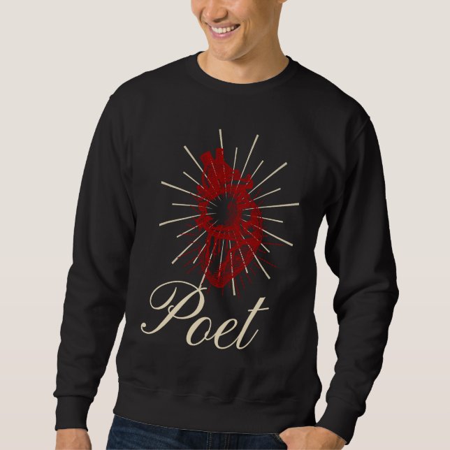 Edgar Allan Poe Tell Tale Heart literary writer po Sweatshirt (Front)