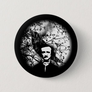 Edgar Allan Poe 'The Raven' 6 Cm Round Badge