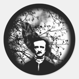 Edgar Allan Poe 'The Raven' Classic Round Sticker