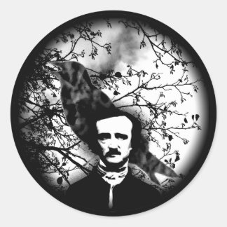 Edgar Allan Poe 'The Raven' Classic Round Sticker